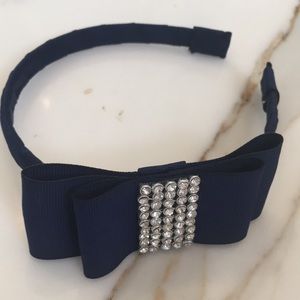 💙💙Host Pick💙💙Navy Girls Headband With A Bejeweled Bow